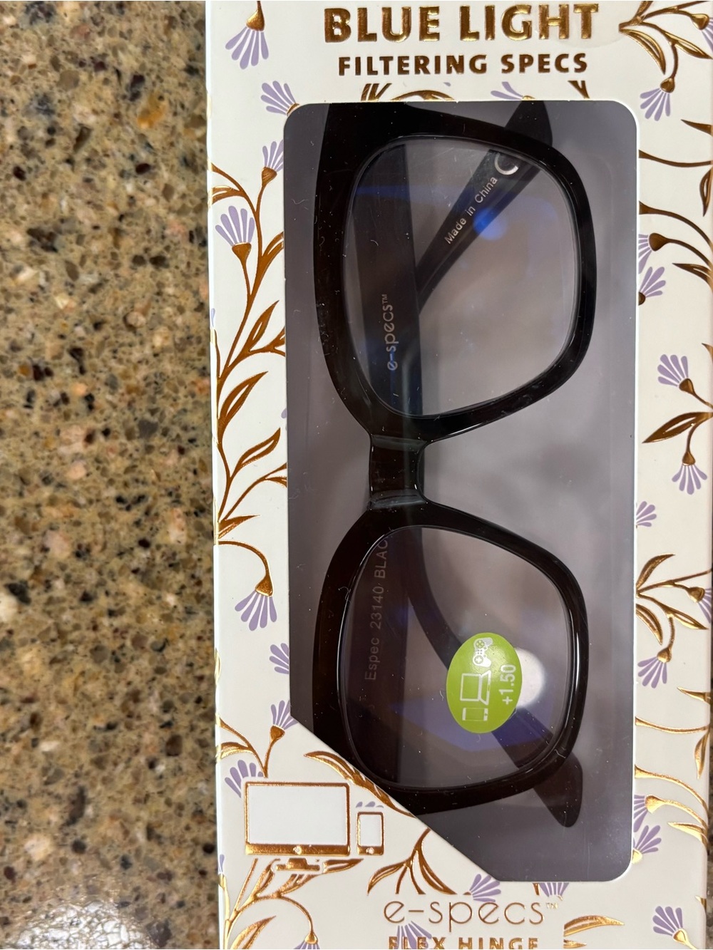 Le Specs Blue Light Filtering Glasses for Women — Black +1.50